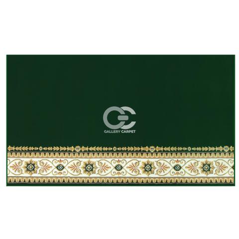 Sajadah masjid merk Super Tabriz motif hati polos warna hijau kode 7662A posisi horizontal